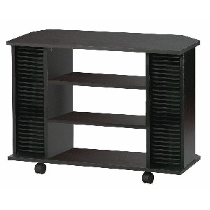 Home Source Industries Rolling TV Stand Black