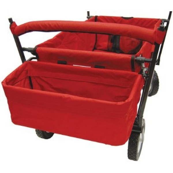 On the Edge 900124 Red Folding Utility Wagon With Handle 