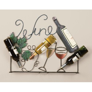 Wine Rack Wall Art for Bottles and Glasses