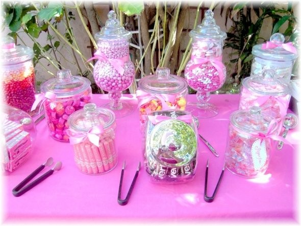 Pink Baby Shower Candy Table