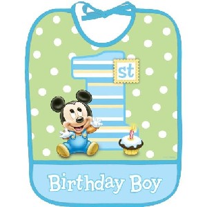 Disney Mickey Mouse 1st Birthday Bib