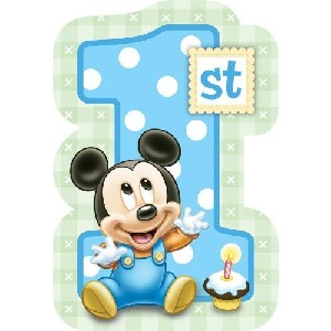 Baby Mickey Mouse 1st Birthday Disney Invitations 8 Count