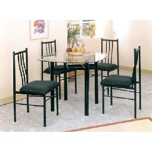 Black Glass Top Table Set Under 200