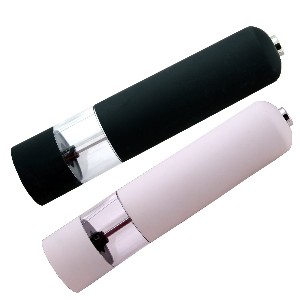 Black and White salt and pepper mill grinder with lights