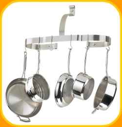 Ideal for Pans Accuyc Kitchen Wall Pot Pan Rack 2 Tire Wall Mounted Pot Rack Storage Shelf with Hanging Rails 10 S Hooks Books Plant Utensils