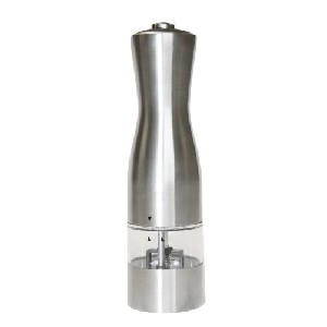 iTouchless Stainless Steel Battery Powered Salt or Pepper Mill