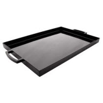 Large Black Ottoman Serving Tray