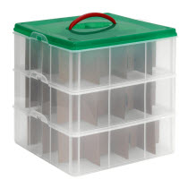 SnapWare Plastic Ornament Box with Dividers