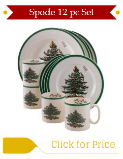 Spode Christmas Tree Dinnerware 12pc Set