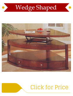 Wedge Shaped Lift Top Coffee Table