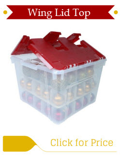 Wing Lid Plastic Ornament Storage and Dividers