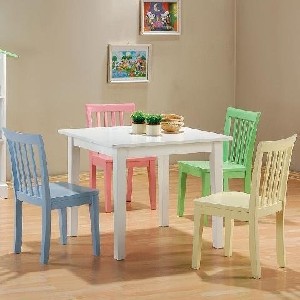 5pc Kids Set Play Room Table & Chairs