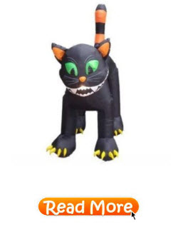 Animated Inflatable Giant Black Cat