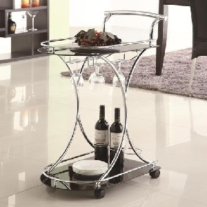 Beverage Server Cart on Wheels