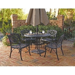 Biscayne 5 Piece Round Outdoor Dining Set