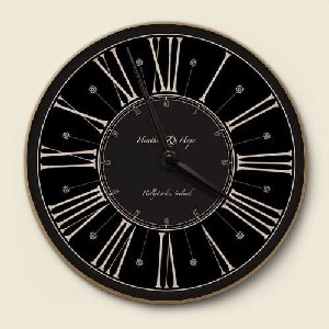 Black Architectural Wall Clock