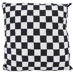 Black White Checkerboard Fleece Throw Pillow