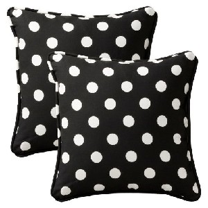 Black and White Polka Dot Throw Pillows