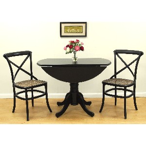 Carolina Cottage 42-Inch Round Drop Leaf Table