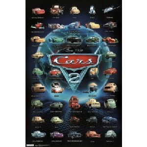 Cars 2 All Characters Movie Poster