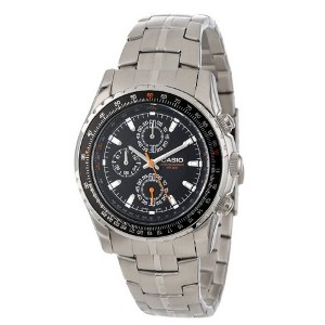 Casio Men's MTP4500D-1AV Slide Rule Bezel Analog Chronograph Aviator Watch