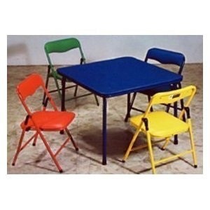 Childrens Folding Table & Folding Chairs Furniture Set