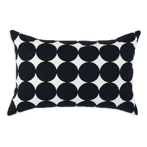 Chooty Dotscape Jet Down Like Fiber Pillow in Black