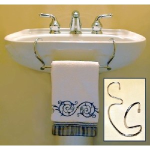 TowelTender Chrome Over the Sink Towel Rack