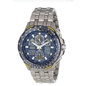 Citizen Men's JY0050-55L Eco-Drive Blue Angels Skyhawk A-T Chronograph Titanium Watch