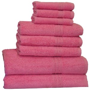 Classic Turkish Towels Set, Pink