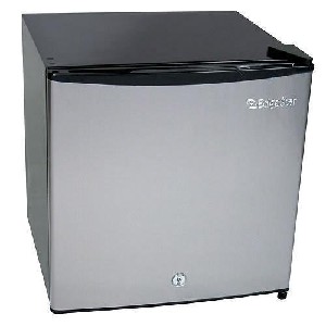 Compact Freezer Refrigerator with Lock - Stainless Steel