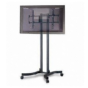 Cotytech CT-OS34-1S Adjustable Ergonomic Mobile TV Cart for 32-Inch to 56-Inch TVs with 1 Shelf