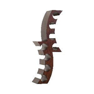 Cresent Wood Wall Mount Wine Rack