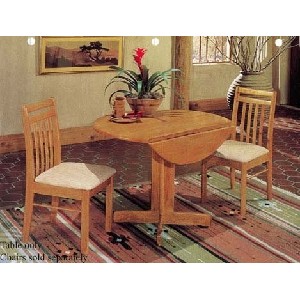 Drop Leaf Dining Table Oak Finish