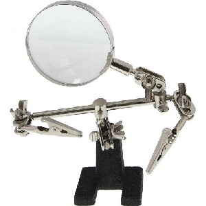 Dual Helping Hands Magnifying Glass