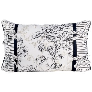 Floral Toile 22 Inch by 14 Inch Oblong Pillow