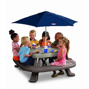 Fold n Store Play Table with Market Umbrella