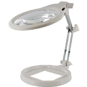 Folding Magnifier and stand - 2x Big Lens 10x Small Lens