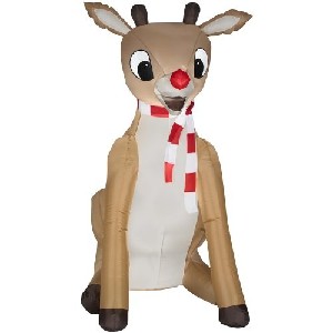Gemmy 5.51 Ft Christmas Inflatable Fabric Rudolph