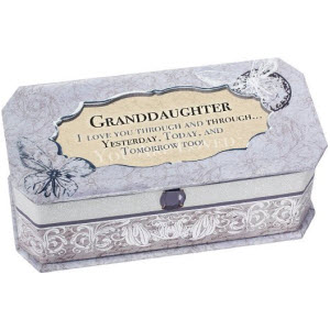 Granddaughter Petite Periwinkle You are my Sunshine Jewelry Music Box