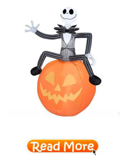 Jack Skellington and Pumpkin Airblown Decoration