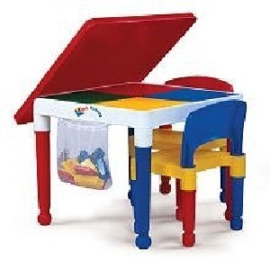 Kids Plastic Construction Table and Chairs