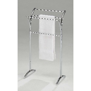 Kings Brand Chrome Finish Towel Rack Stand