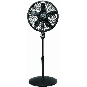 Lasko 18 inch Remote Control Pedestal Fan Black