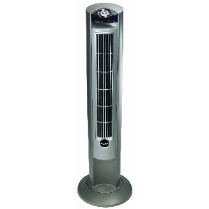 Lasko 2551 Wind Curve Platinum Tower Fan With Remote Control and Fresh Air Ionizer