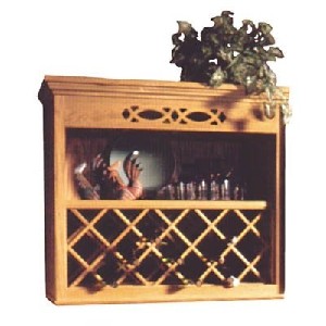 Lattice Wood Wine Rack for the Wall