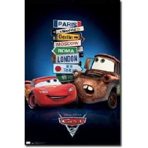 Lightning McQueen and Tow Mater Cars Movie Poster