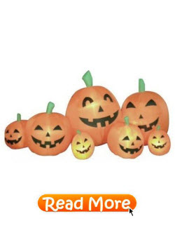 Long Inflatable Halloween Pumpkins