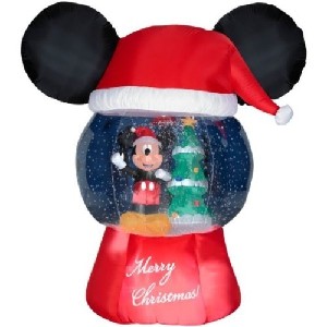 Mickey Mouse Ears Snowglobe Christmas Airblown Inflatable