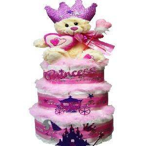 My Little Princess Newborn Baby Girl Diaper Cake Gift Tower